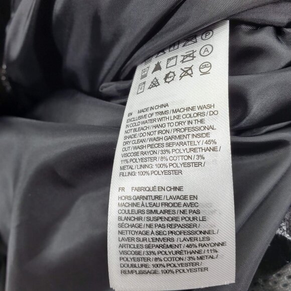 Joseph Ribkoff Quilted Vest Womens L Hooded Puffer Sleeveless Zip Metallic Shiny - Picture 3 of 8